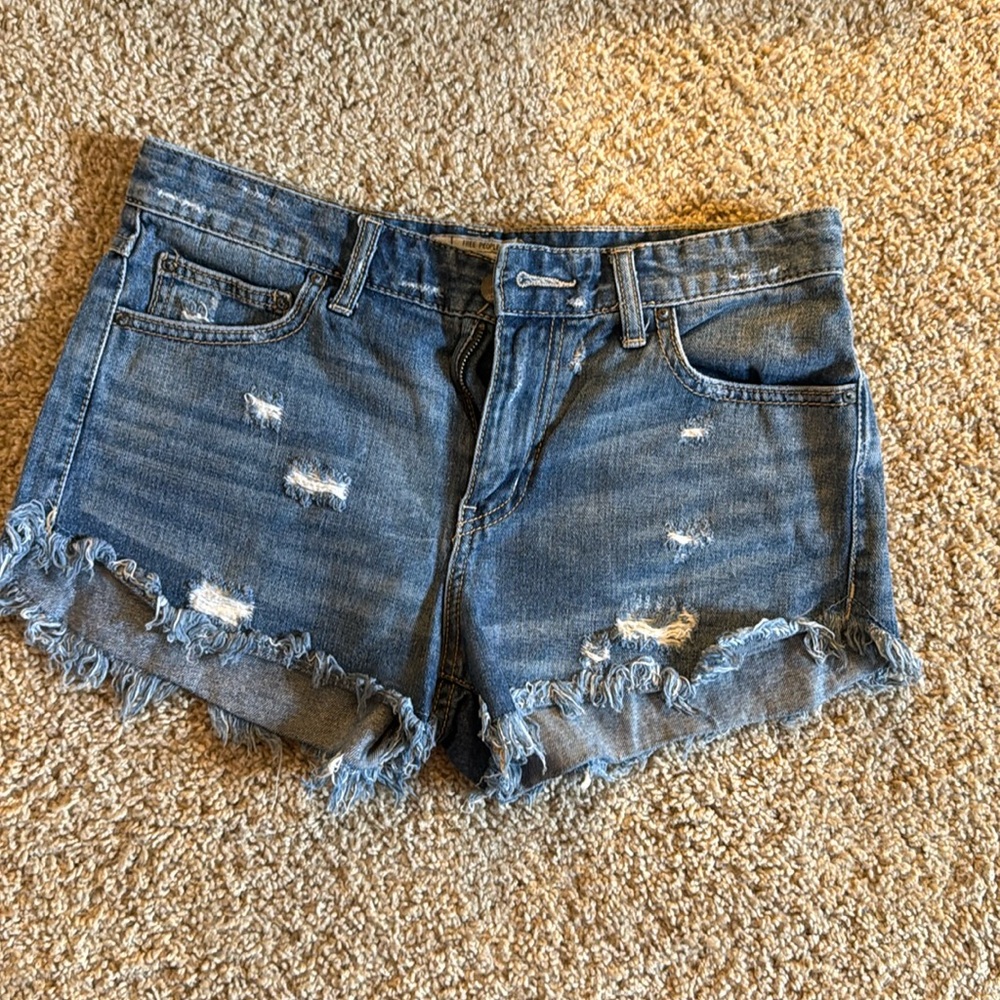 Free People cut off denim shorts, size 27